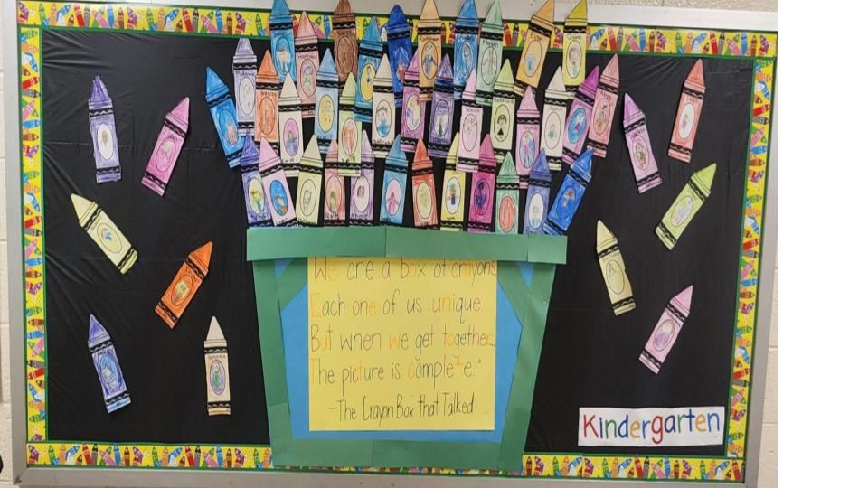Crayon box inspirational bulletin board